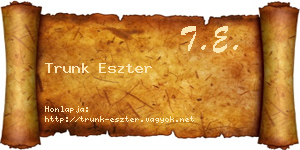 Trunk Eszter névjegykártya