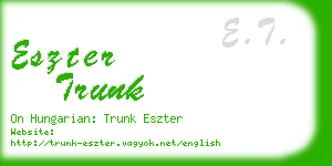 eszter trunk business card